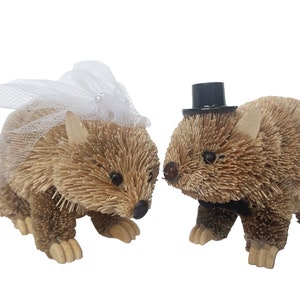 Australian Wedding Cake Topper - Wombat - Bride & Groom, Animal, Souvenir, Gift, Australia