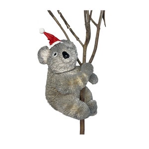 Christmas Tree Topper, Branch Holder - Koala - Australia, Animal, Souvenir, Gift, Xmas, Santa, Ornament