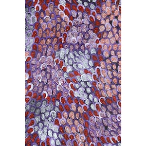 Aboriginal Tea Towel, Kitchen Towel - Cindy Wallace, Purple - 100% Microfibre - Australia, Indigenous, Dot Art, Souvenir, Gift