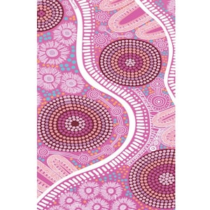 Aboriginal Tea Towel, Kitchen Towel - Women&#39;s Journey - 100% Microfibre - Australia, Indigenous, Dot Art, Souvenir, Gift