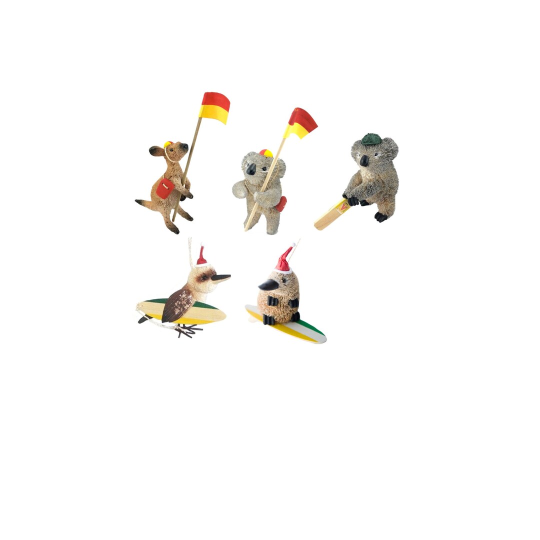 Australian Animals & Birds Ornaments Cricket Surf Etsy