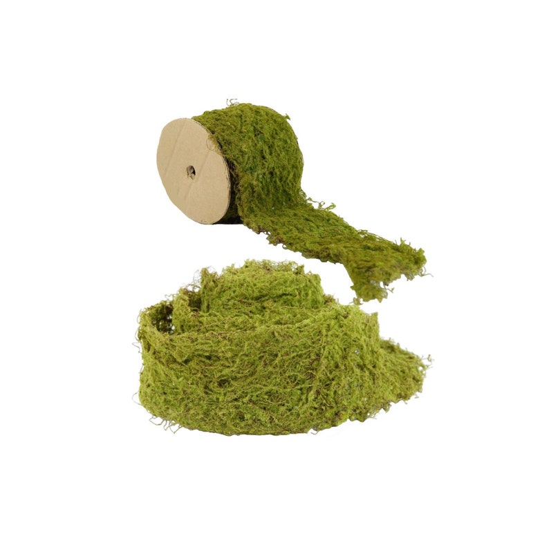 2mtrs Wired Fake Moss Roll Ribbon Runner 200cm X 10cm Etsy