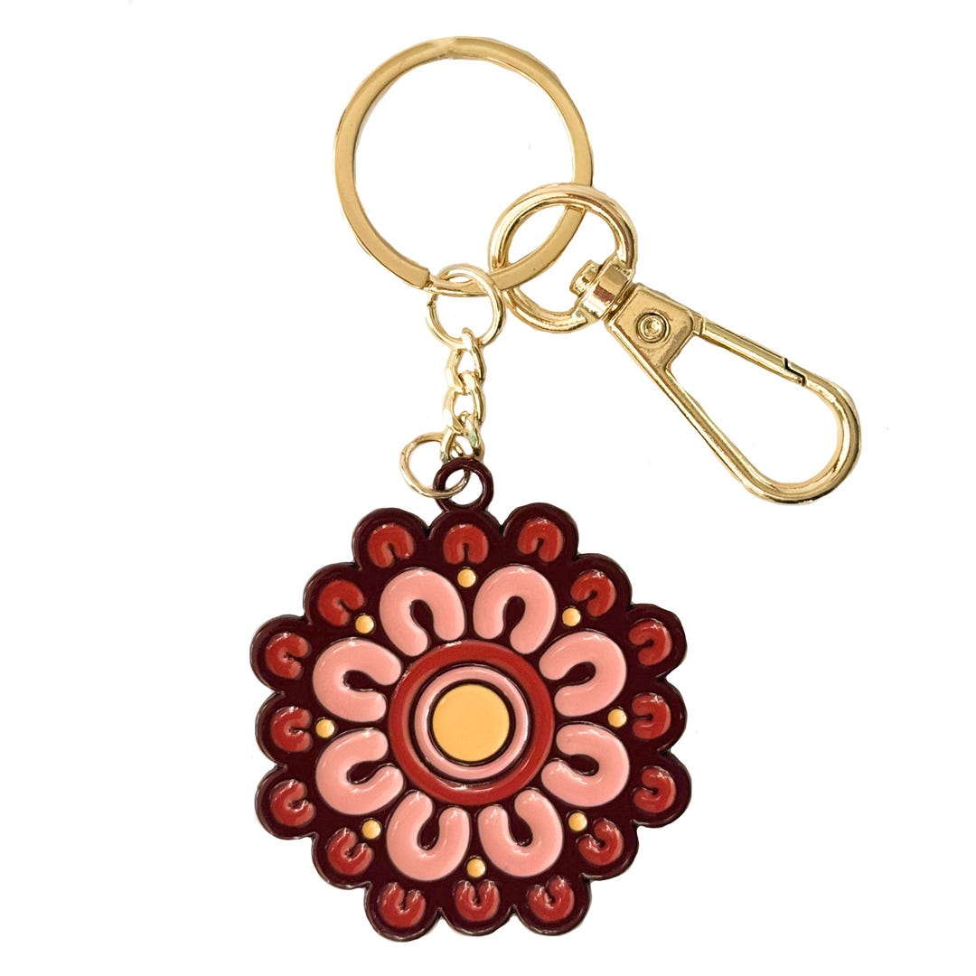 Indigenous Key Rings Keyring, Keychain - Aboriginal Art - Meeting Place Brown - Australia ...