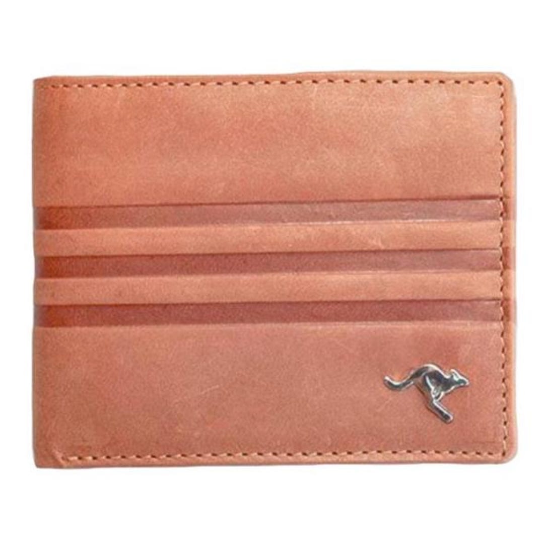Mens Wallet - Kangaroo - Tan - Aboriginal Art - 100% Leather ...