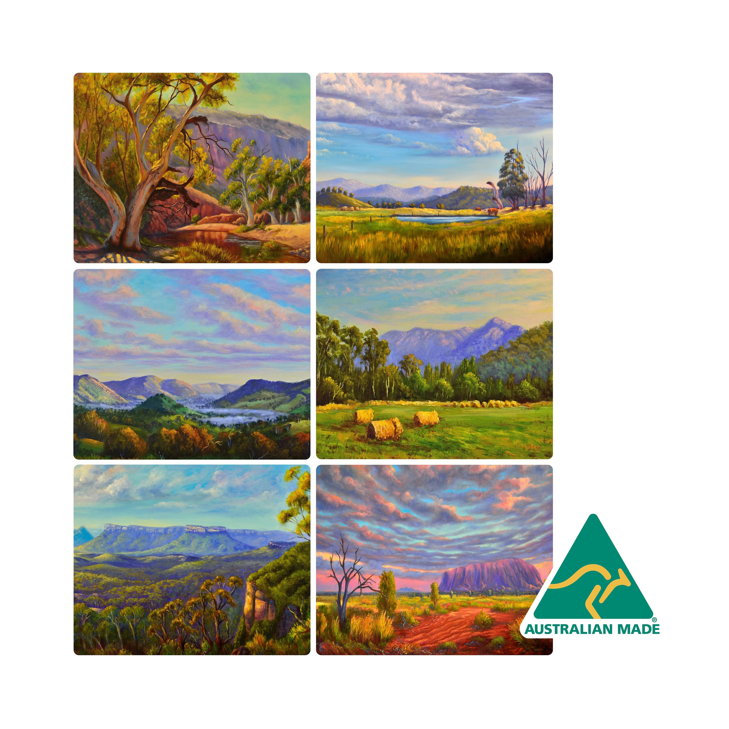 6 Placemats 6 Coasters Australian Made Souvenir Etsy