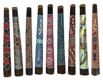 24" / 60cm Hardwood Didgeridoo - Aboriginal Art, Dot Art - Australia, Indigenous, Souvenir, Gift