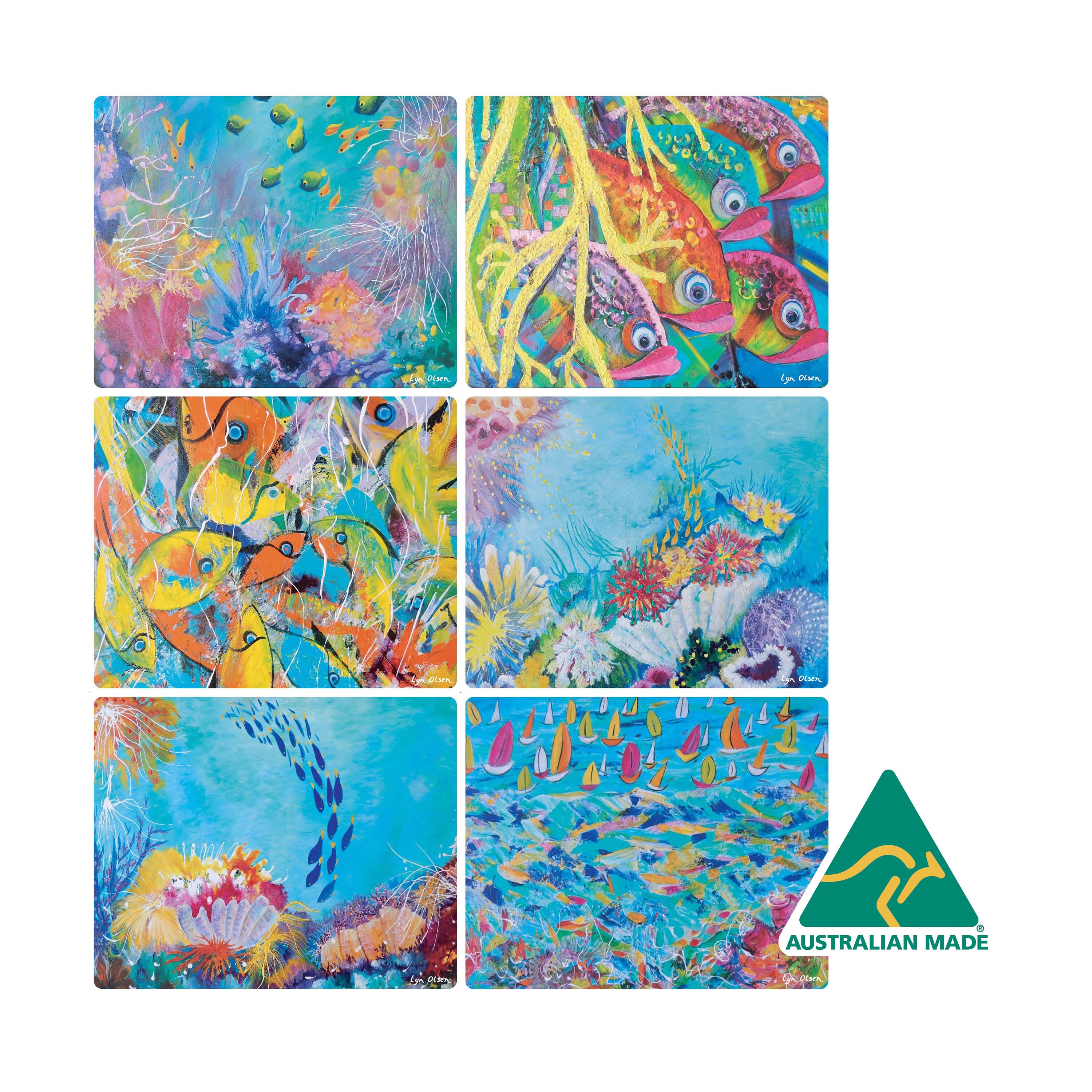 6 Placemats 6 Coasters Australian Made Souvenir Great Etsy