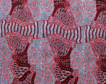 Aborigine-Stoff – Baumwolle – Hergestellt in Australien – Farbe: Women Dreaming Black – Beliebige Länge