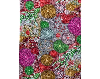 Tea Towel, Kitchen Towel - Aboriginal - Made in Australia - 100% Cotton - Coral Hayes