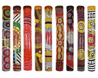 16" / 40cm Didgeridoo - Bamboo - Aboriginal Art, Dot Art - Australia, Indigenous, Souvenir, Gift