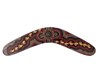 ヴィンテージの手彫りブーメラン：オーストラリアのアボリジニアート