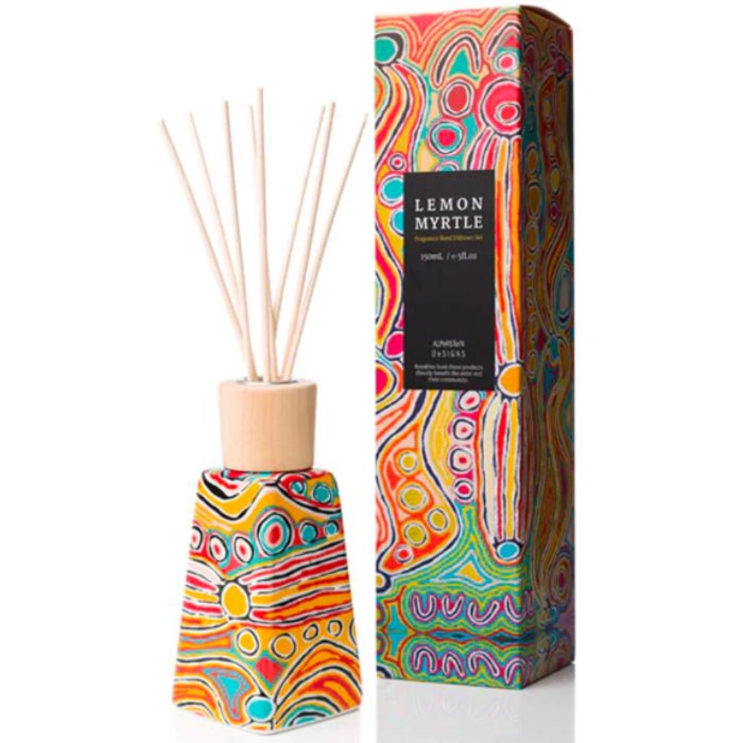 Reed Diffuser Set - Aboriginal Art - Lemon Myrtle - Australia, Judy ...