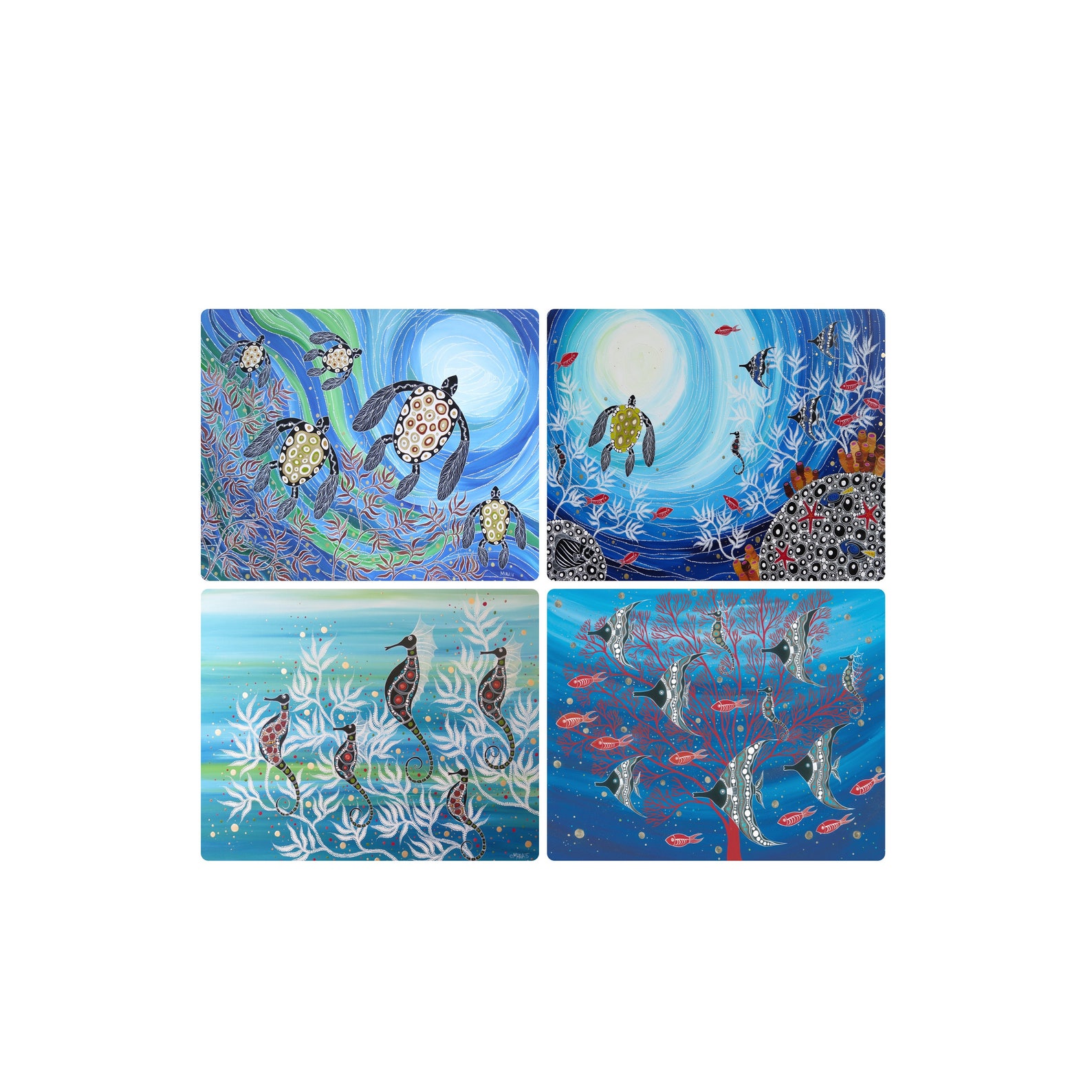 4 Placemats 4 Coasters Australian Made Aboriginal Great Etsy Australia