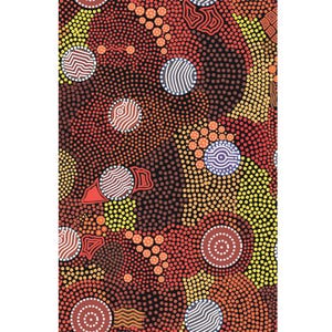 Aboriginal Tea Towel, Kitchen Towel - Upper Bullawa - 100% Microfibre - Australia, Indigenous, Dot Art, Souvenir, Gift