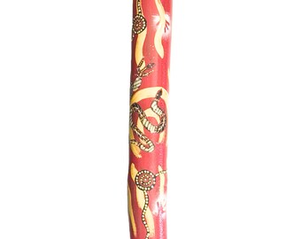 40cm / 16インチ ディジュリドゥ - 竹製、装飾用 - アボリジニ、ドット