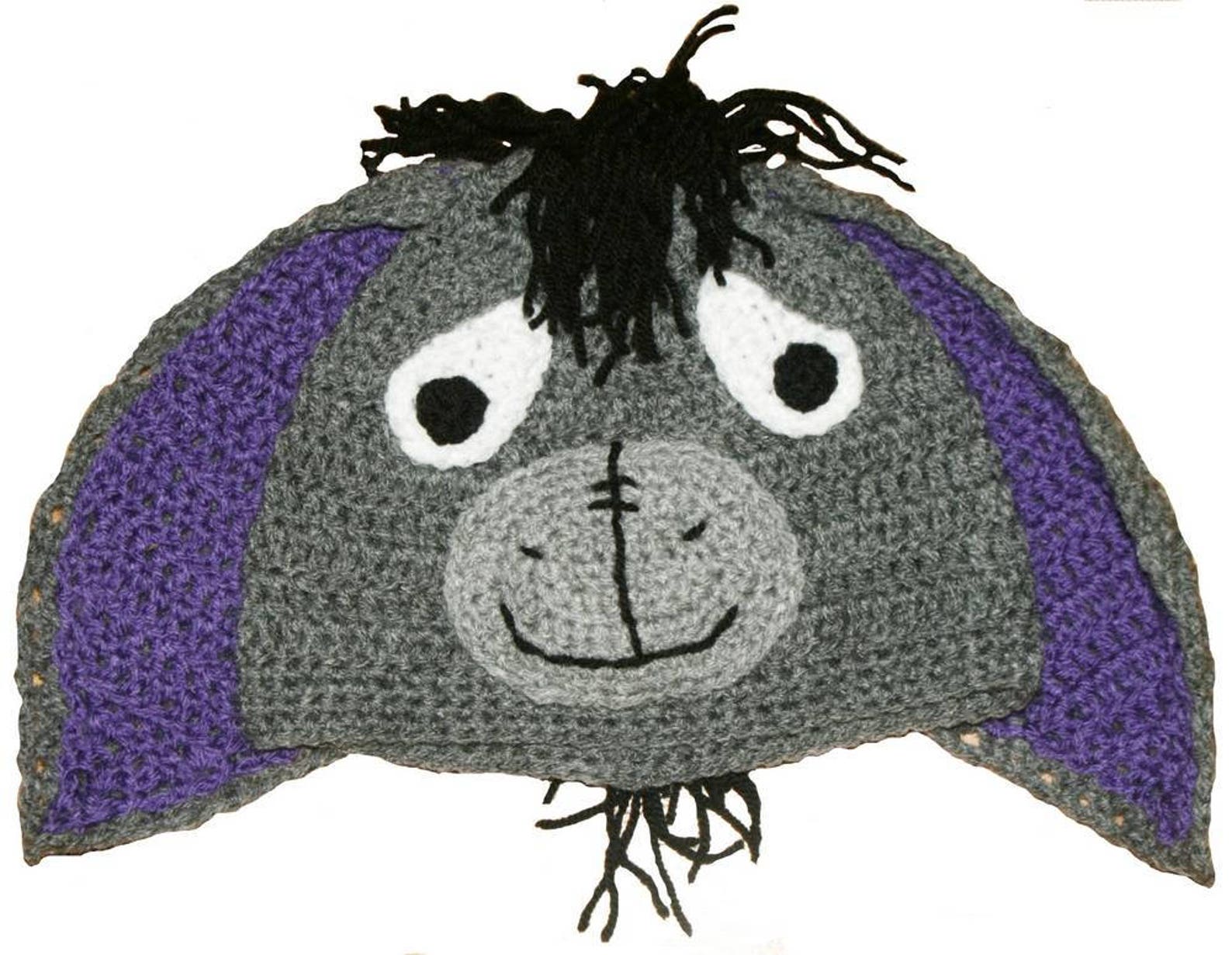 Hand Crocheted Eeyore Inspired Hat HH 169 Etsy UK