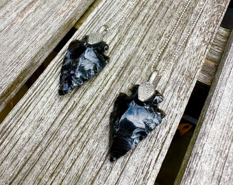 Obsidian Arrowhead Necklace