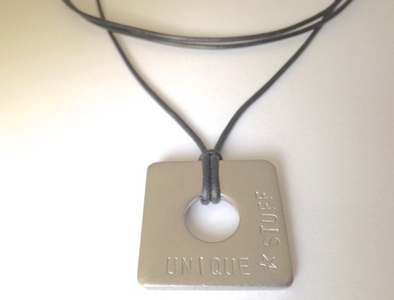 Name necklace chain SQUARE stainless steel, name