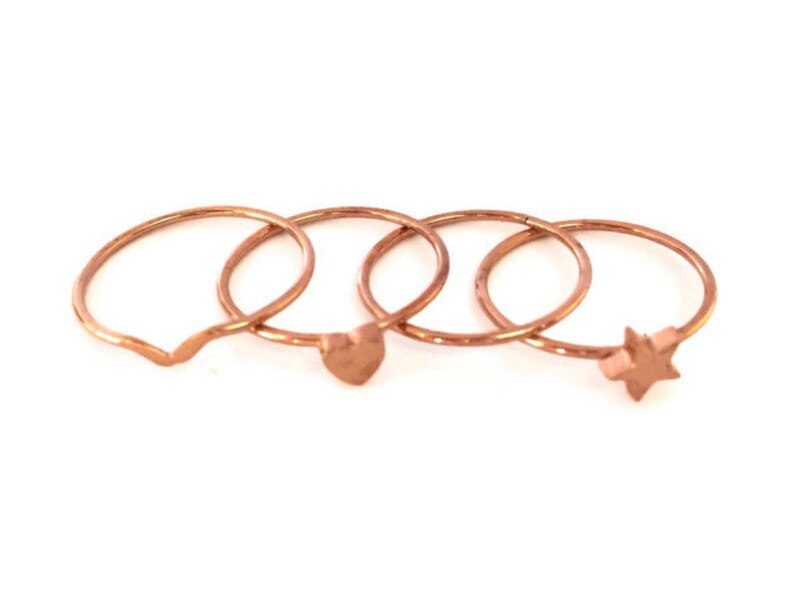 Ring ankle ring fine Ros\u00e9 gold Gr 52 stack ring