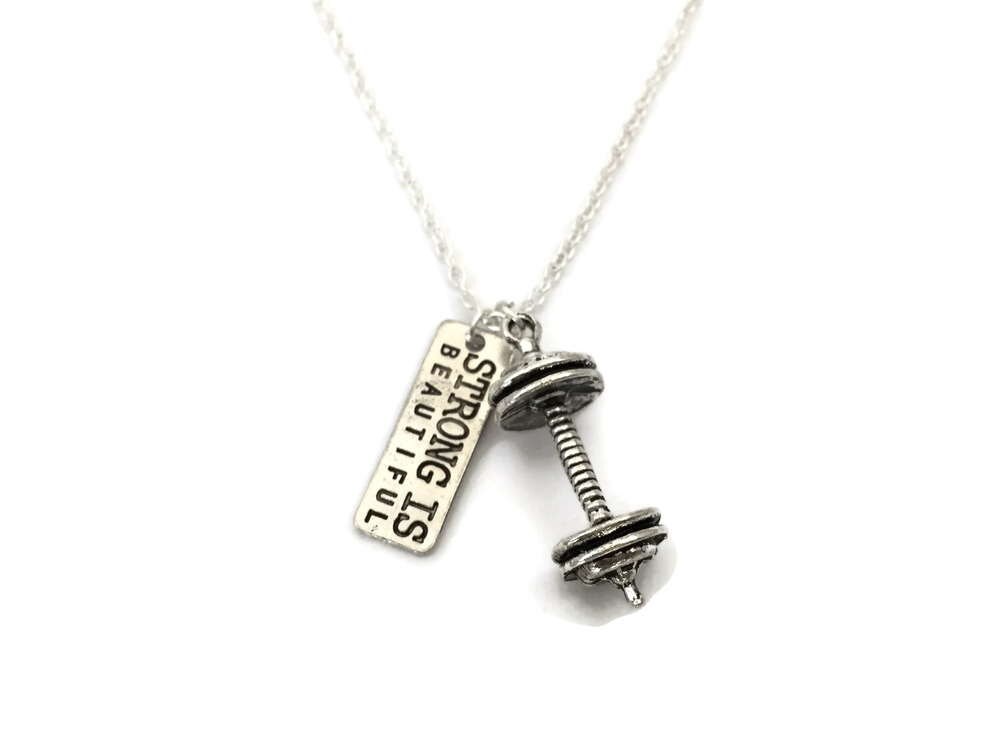 Motivational Chain With Dumbbell Weight 