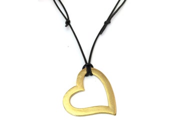 PURE heart gold necklace