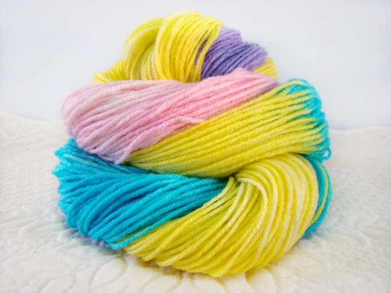 Hand Dyed Sock Yarn, Hand Dyed Wool, Pastel Sock Yarn, Colorful Hand Dyed Sock Yarn, Hand Dyed Wool, Pastel Sock Yarn, Colorful