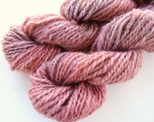 Handspun Yarn, Blue Faced Leicester, BFL Handspun Wool, Thick Thin Yarn, Pink Purple Wool, Hand Dyed Art Yarn, Hand Dyed BFL, Handspun Wool