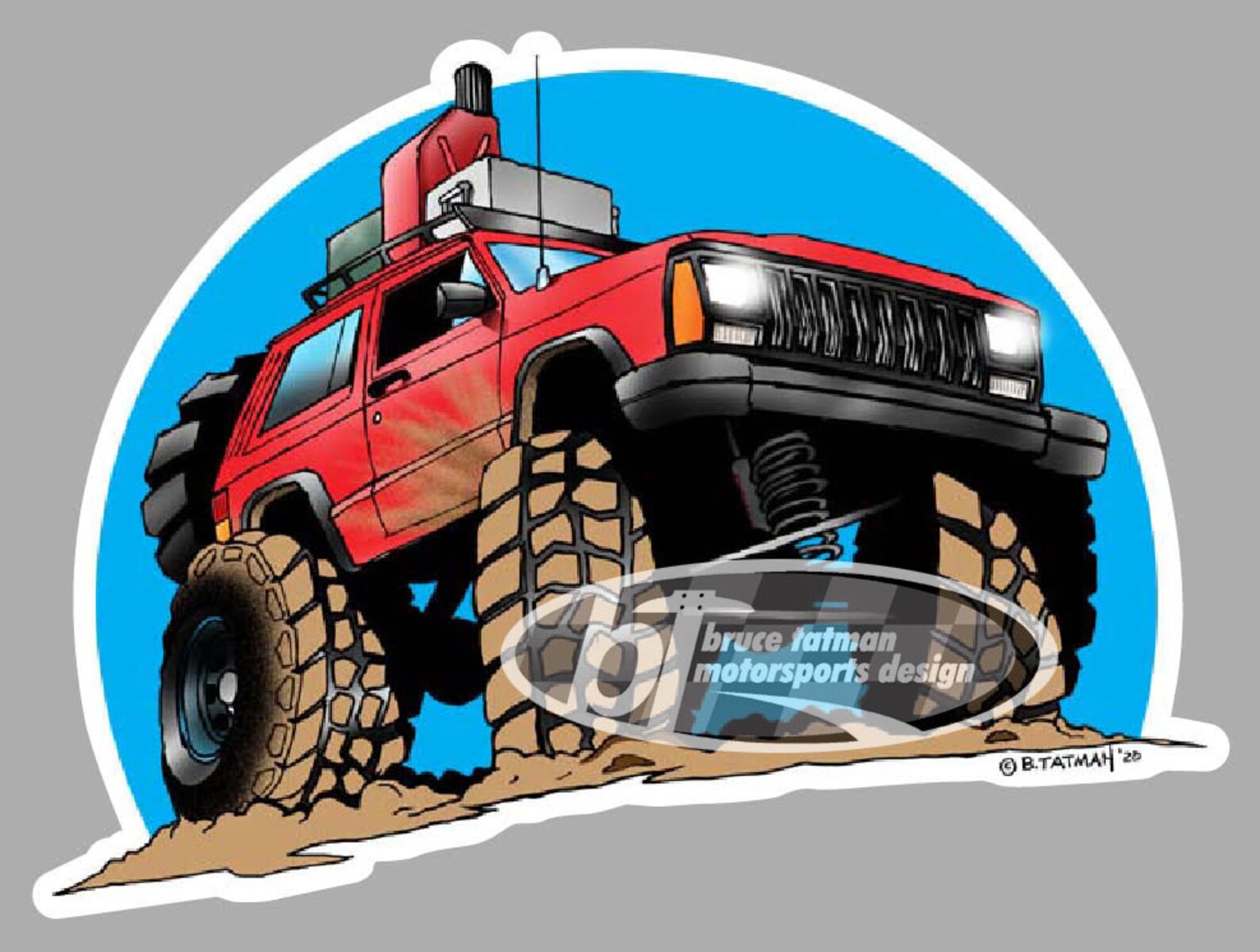 Jeep Cherokee XJ Sticker 2 Door Front View Etsy