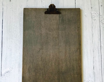 Poster Size, Extra Large hanging clipboard, Soft Black maple with traditional style clip, 11x14, 11x17, 12x16