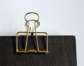 BLACK + BRASS wood clipboards, binder clip style clipboard for menus, retail, weddings, home and office.