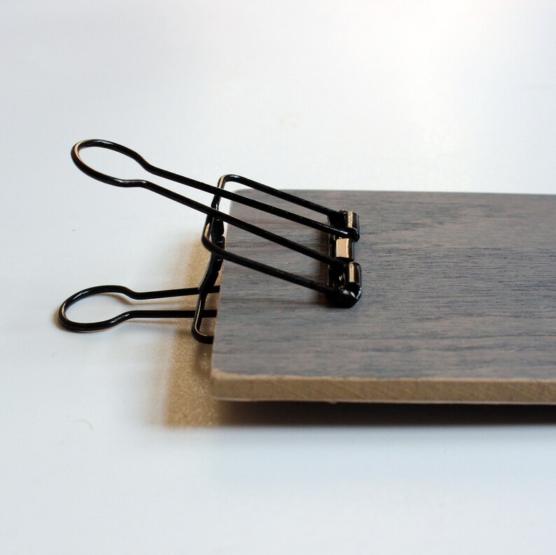 Small wooden clipboards. Bulk quantity 24. Gray oak with black Etsy