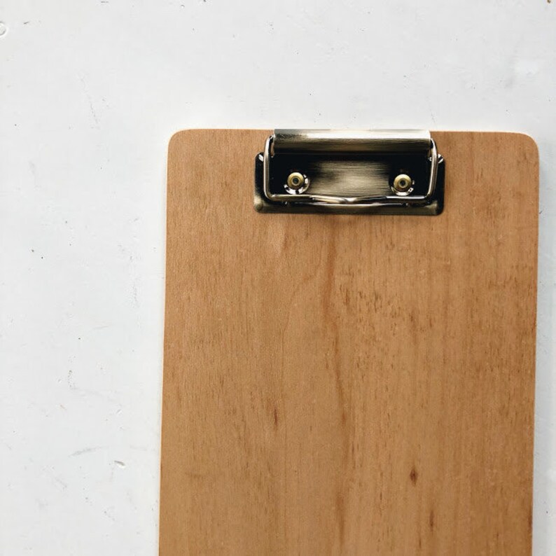 Wood Clipboard MAPLE BRASS. Variety of Sizes Made to Order Etsy