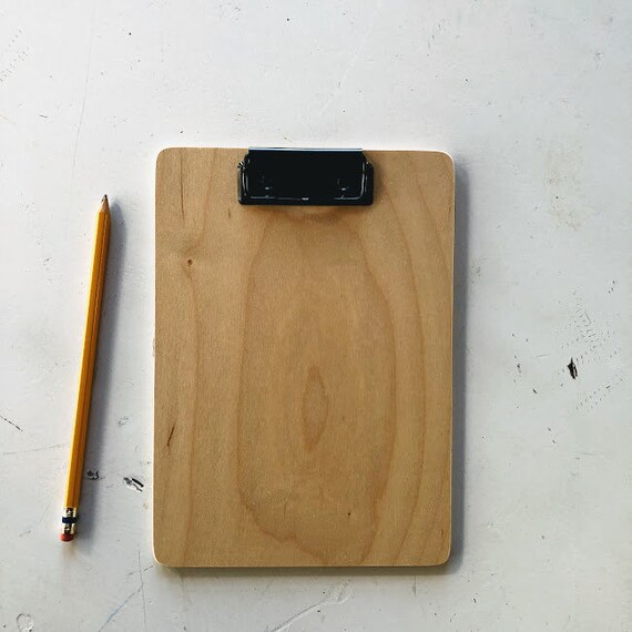 modern clipboard rustic maple black restaurants retail etsy modern clipboard