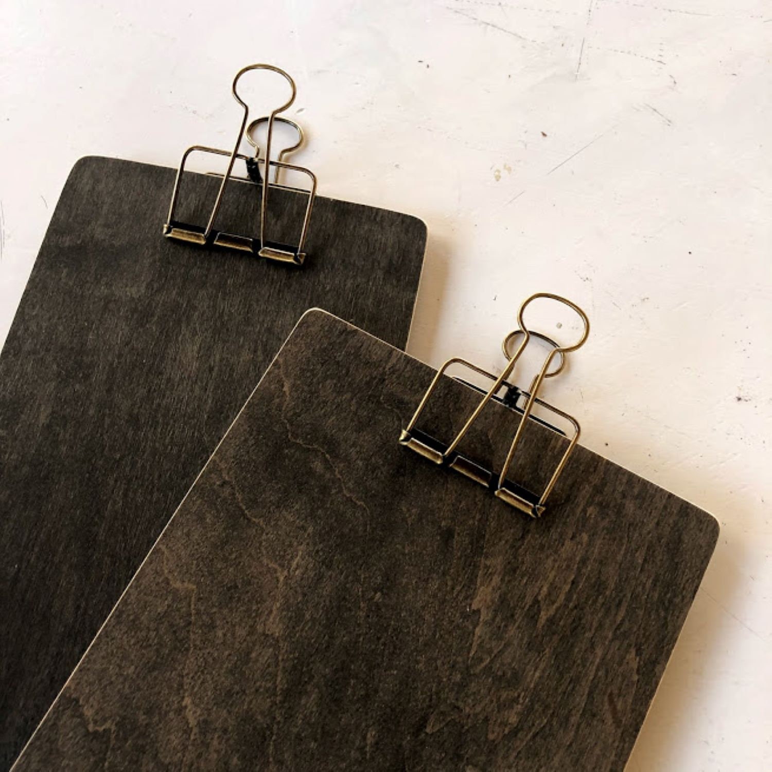 Wood Menu Boards BLACK ANTIQUE BRASS Clipboards for Any Etsy