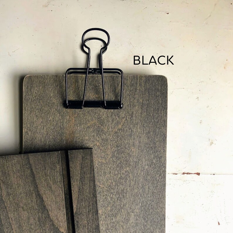 Standing wooden clipboard set clipboard and stand Soft Black Etsy