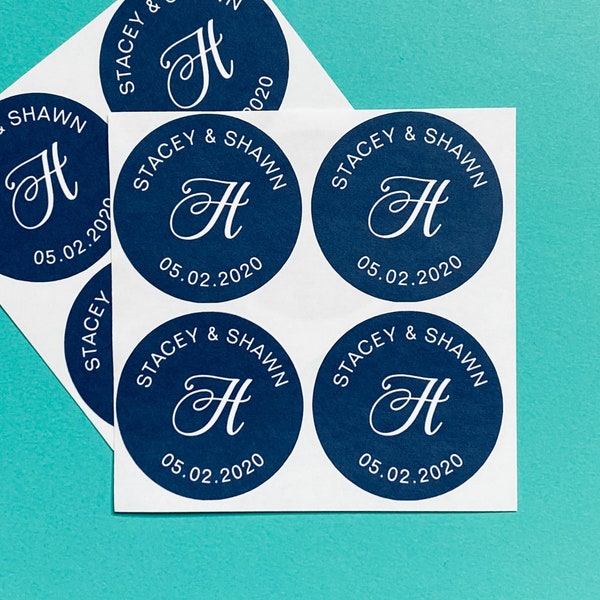 Custom Wedding Stickers - Pick your color - Sticker - Envelope Seals - Envelope Stickers - Wedding Seals - Matte Stickers- DIY