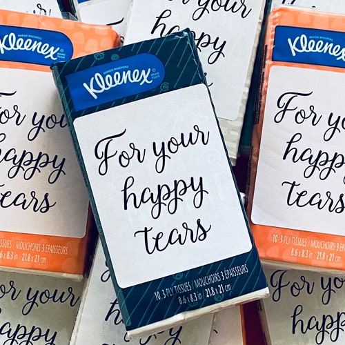 For Your Happy Tears Stickers Tissue Pack Labels Wedding - Etsy