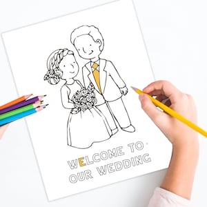Wedding Activity Pack for Kids - Coloring Book - Children Activities Book - Welcome to our Wedding for Kids- DIGITAL DOWNLOAD - DIY