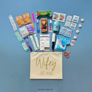 Wedding Day Emergency Kit - Large Natural - Bride Survival Kit - Bridal Emergency Kit - Bridal Shower Gift - Gift for Bride- Bridesmaid Gift
