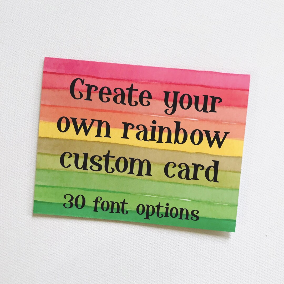 Custom Card - Customized Cards - Personalized Cards - Birthday ...