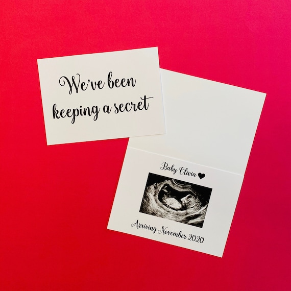 Custom Pregnancy Announcement Card Ultrasound Card Etsy