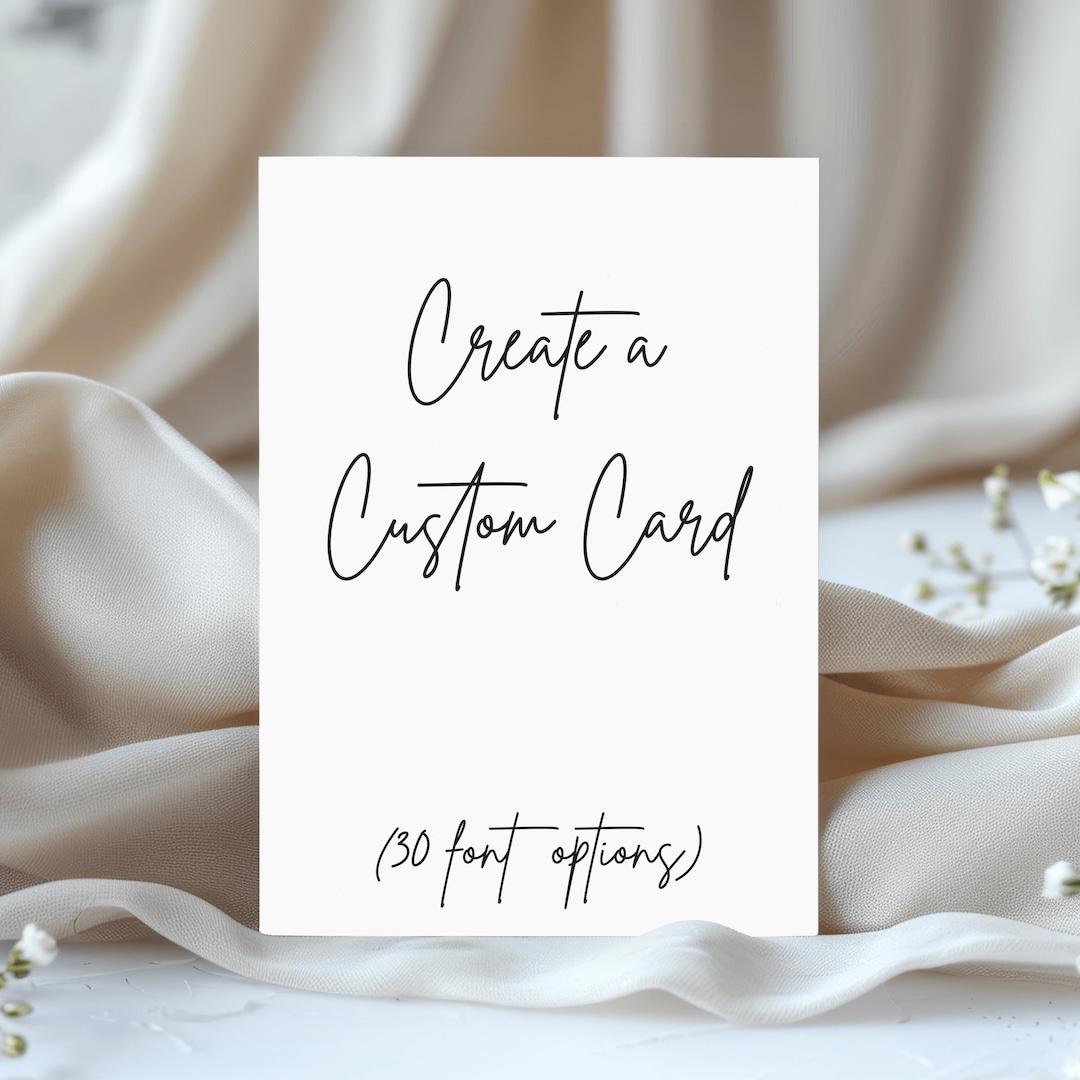 Custom Card - Customized Cards - Personalized Cards - Birthday ...