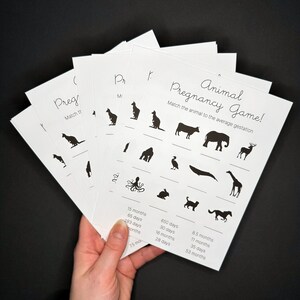 Juego digital de embarazo animal - Juego de baby shower - Minimalista - Baby Shower - Actividad de baby shower - DIY - Imprimir en casa - Archivos de arte