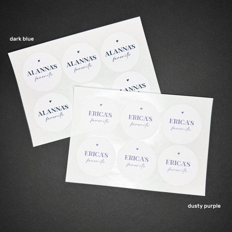 Name stickers for party favors, his and hers stickers, hers and hers stickers, his and his stickers, stickers for wedding, stickers for party