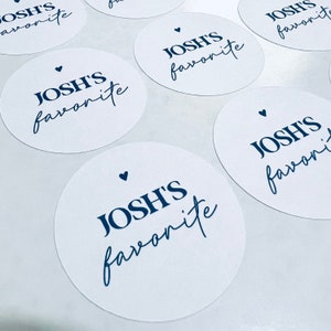 Name stickers for party favors, his and hers stickers, hers and hers stickers, his and his stickers, stickers for wedding, stickers for party