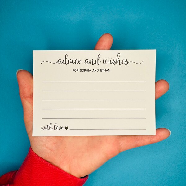 Advice & Wishes Cards- Words of Wisdom Cards- Bridal Shower Game- Wedding Shower Game- Rehearsal Dinner Game- Printed Cards- Pick your set