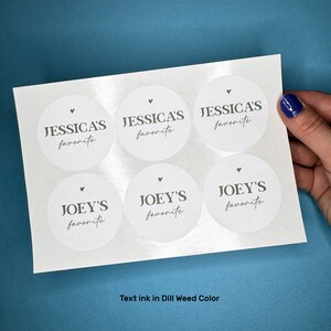 My Favorite stickers, favorite stickers, Name stickers for party favors, his and hers stickers, hers and hers stickers, his and his stickers, stickers for wedding, stickers for party
