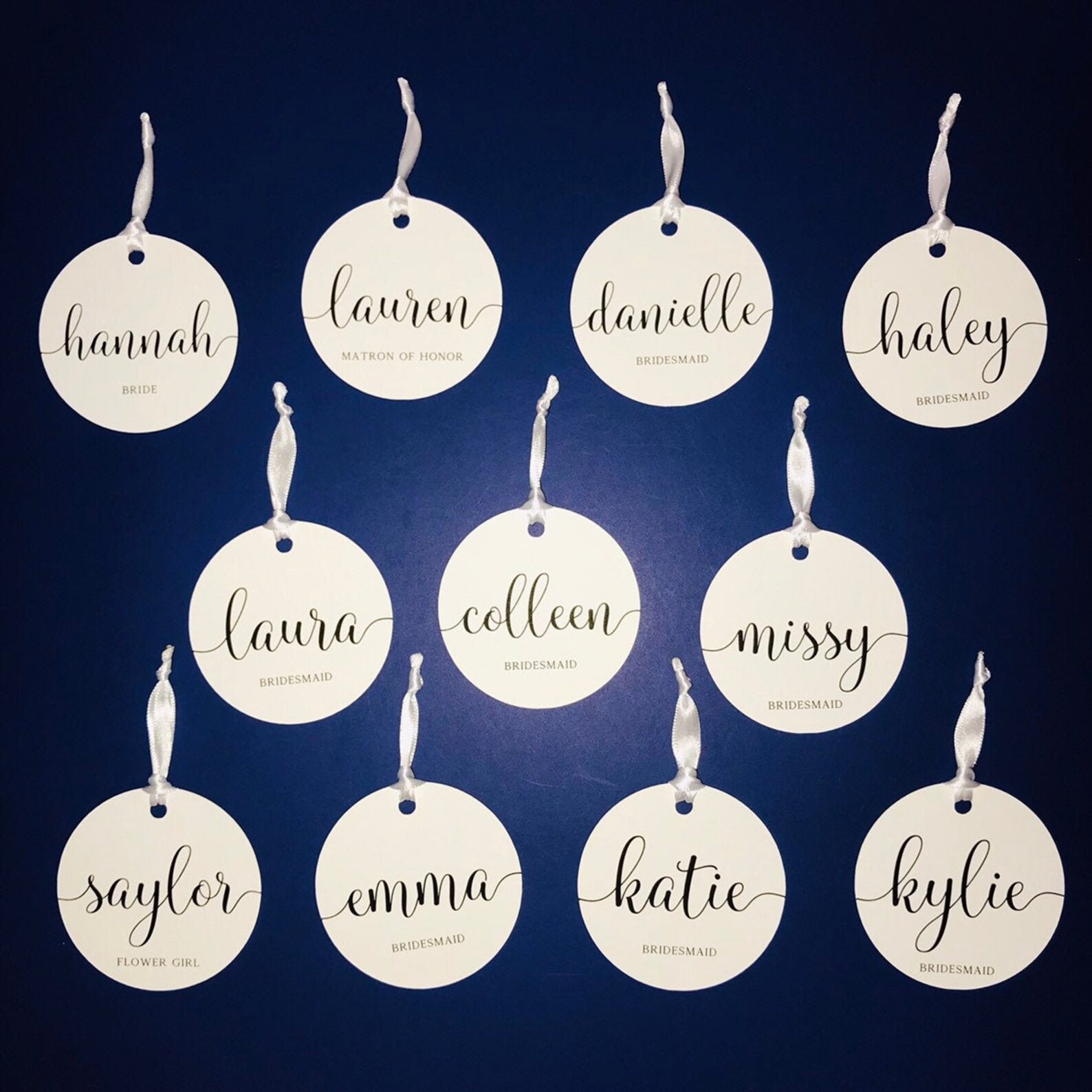 Custom Gift Tags Circle With Ribbon Personalized Gift Etsy Denmark