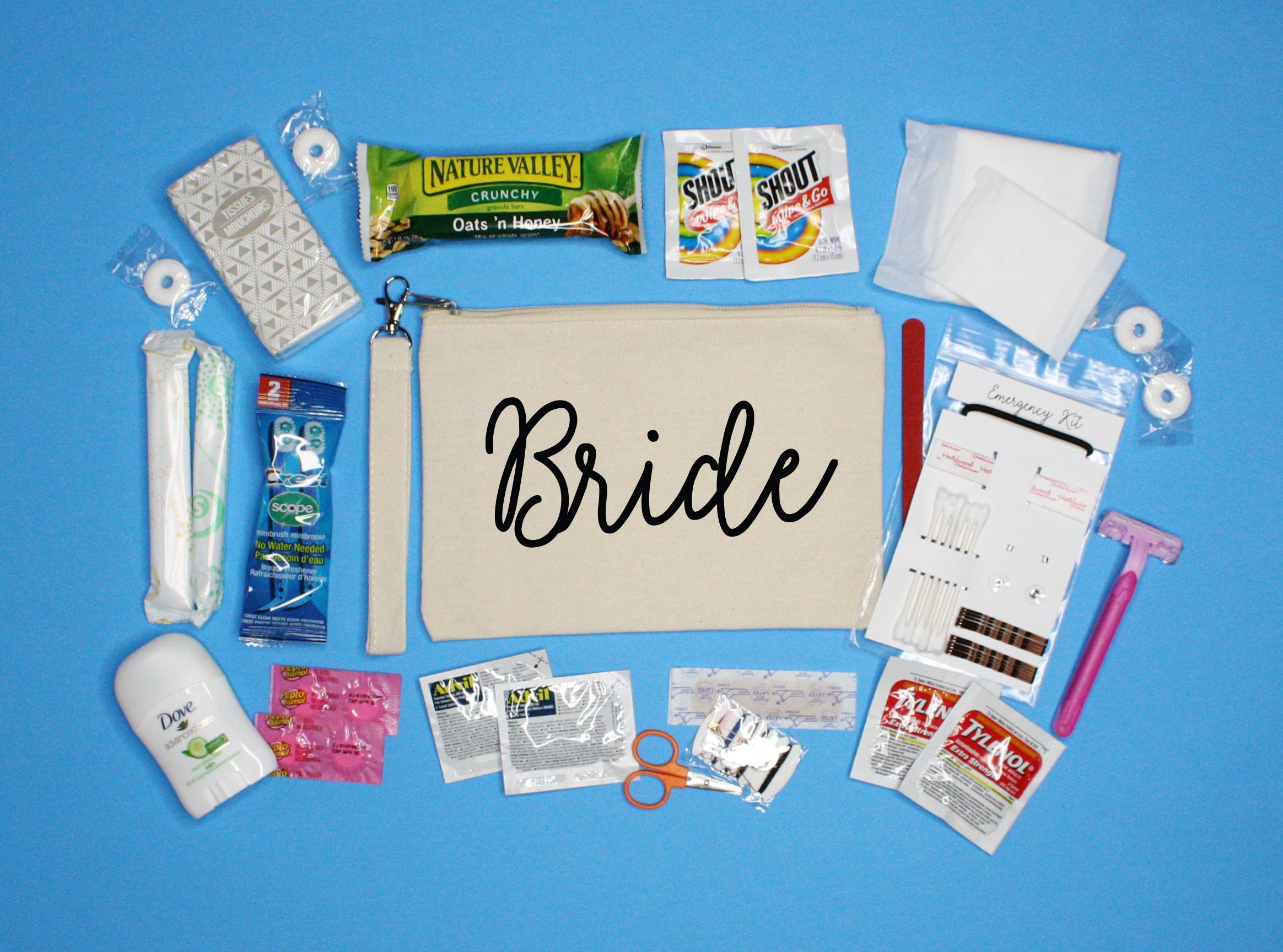 Custom Bride Small Emergency Kit Day Of Survival Kit Etsy