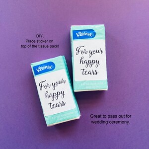 For Your Happy Tears Stickers- Stickers for Tissue Packs- Wedding ...